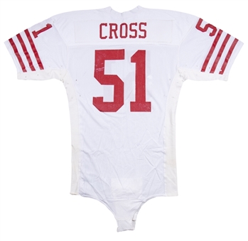 1986-87 Circa Randy Cross Game Used San Francisco 49ers Road Jersey 